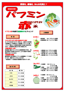 パフミン赤の効果で減農薬栽培にチャレンジ 【トマト】 【イチゴ】 【キュウリ