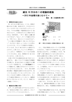 減光 10 万分の 1 の理論的根拠