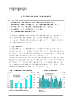 アジア市場の成長を享受する農業機械業界
