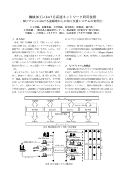 機械加工における高速ネットワーク利用技術