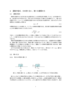2 運動方程式、力の釣り合い、様々な種類の力