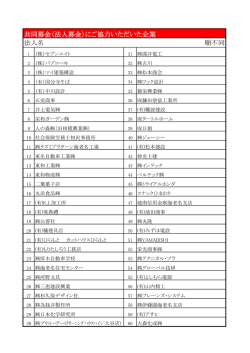 法人募金協力企業一覧