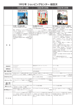 1992年 - 日本ショッピングセンター協会