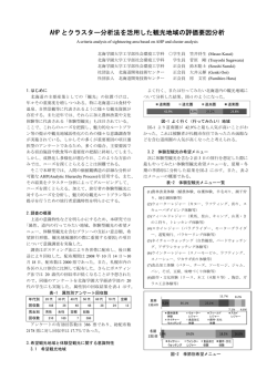 AHP とクラスター分析法を活用した観光地域の評価要因