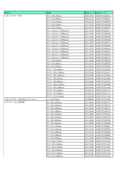 製品名 規格 製品コード JANコード 八光エラスター1型 EV1 19Gx63mm