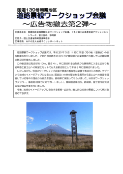 道路景観ワークショップ会議では、平成 20 年 3 月 11 日に 5 基（その後