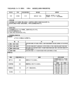 生物 - 新潟県立津南中等教育学校