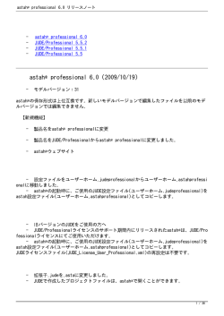 astah* professional 6.0 リリースノート