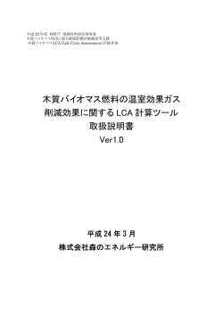 木質バイオマス燃料の温室効果ガス 削減効果に関する LCA 計算ツール