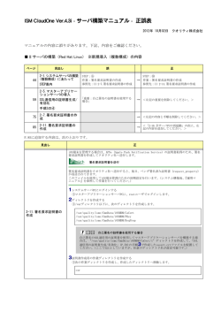 ISM CloudOne Ver.4.3i - サーバ構築マニュアル - 正誤表