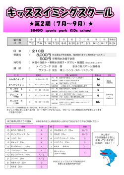 キッズスイミングスクール - 広島県立 びんご運動公園