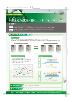アブソートマー&trade; 制振性、応力緩和性能に優れた&alpha;-オレフィン