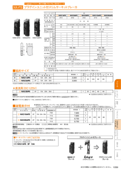 NX-PS プラグインユニット付スリムサーキットブレーカ 協約サイズ 漏電