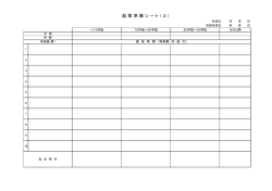 起業準備シート（2）