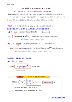 未来形 be going to