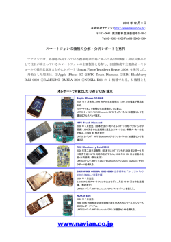 Smart Phone Tear Down Report 2008 Summary