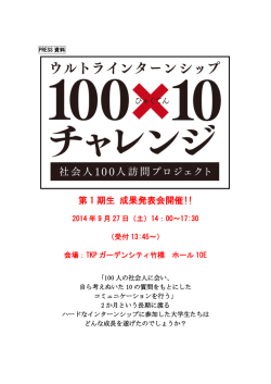 第 1 期生 成果発表会開催!!