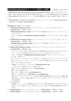 ROUNDALAB 2016 年マニュアル変更点（抜粋）