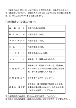 町指定ごみ袋について
