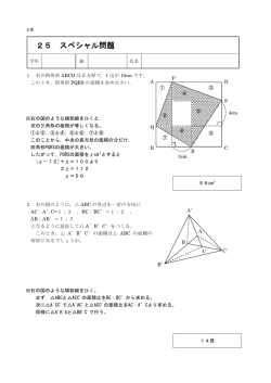 25 スペシャル問題