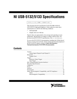 NI USB-5132/5133 Specifications