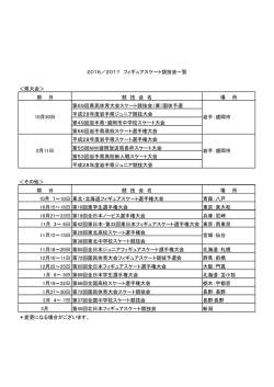 フィギュア大会日程はこちらから