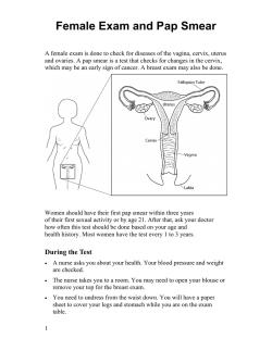 Female Exam and Pap Smear - Health Information Translations