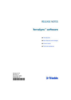TerraSync Software version 4.10 Release Notes