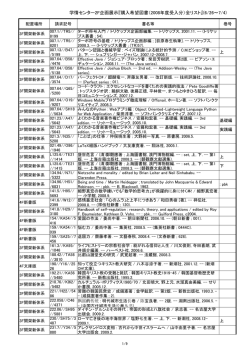 2008年度購入希望図書制度で受け入れた図書