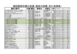 楠図書館所蔵の楽器・器楽の図書（含む楽譜集）