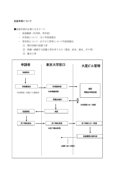 申請者 東京大学窓口 大星ビル管理 申請者 東京大学窓口 大星ビル管理