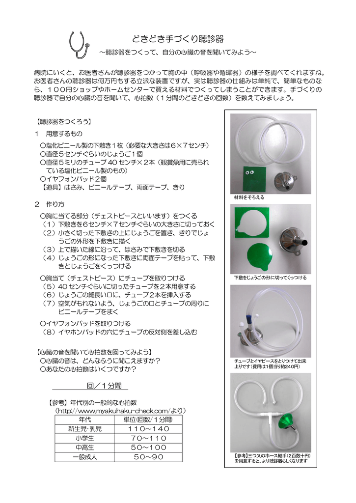 どきどき手作り聴診器