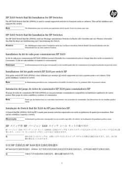 HP X410 E-series 1U Universal 4-post Rack Kit Installation