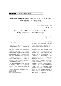 酸化物融液の分相挙動と高温 UV ラマンスペクトル その場観察による