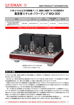 真空管ステレオパワーアンプMQ-300