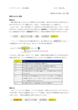 標準入出力と変数 d f e c s x