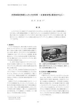 天然樹脂状物質シェラックの利用