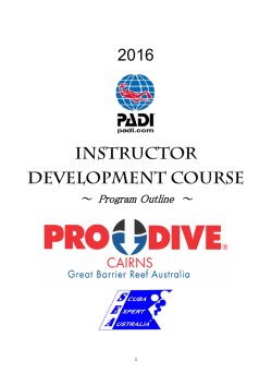 2016 INSTRUCTOR DEVELOPMENT COURSE