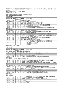 開始時間 終了時間 講演時間 (質疑込） 講演者 講演タイトル 13:00 13