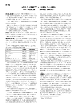 LM-02 女性たちが高級ブランドに魅せられる理由