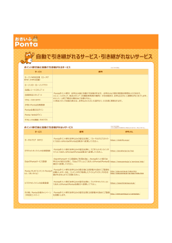 自動で引き継がれるサービス・引き継がれないサービス