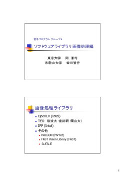 画像処理ライブラリOpenCV, TEO, IPPの比較