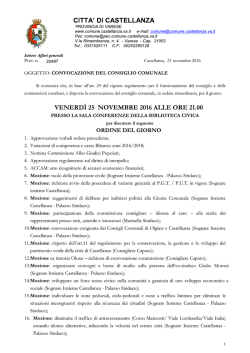 Odg Consiglio Comunale protocollato