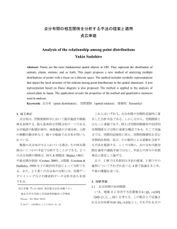 点分布間の相互関係を分析する手法の提案と適用 貞広幸雄 Analysis of