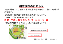 樹木伐採のお知らせ