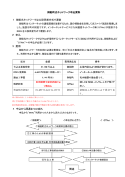 御船町光ネットワーク申込資料 1 御船光ネットワークは公設民営方式で