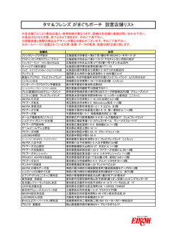 タマ＆フレンズ がまぐちポーチ 設置店舗リスト