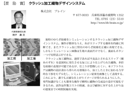 ［奨 励 賞］ クラッシュ加工織物デザインシステム