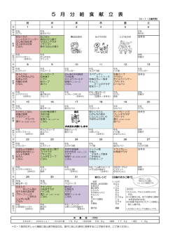 献立表1