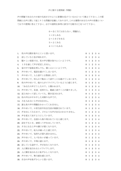 声に関する質問紙（VHI） 声の問題であなたの日頃の生活がどのように
